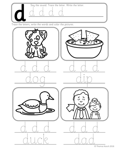 phonics worksheets lesson plan flashcards jolly phonics d lesson pack teaching resources