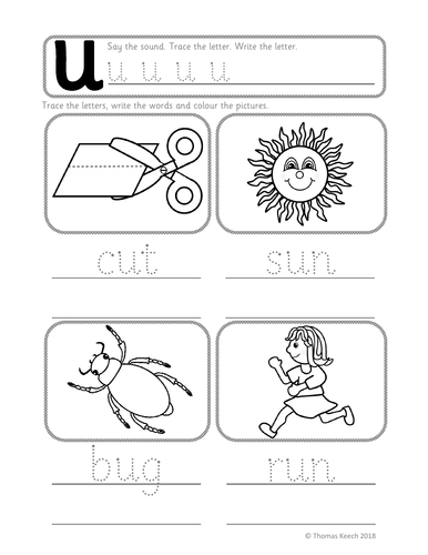 phonics worksheets lesson plan flashcards jolly phonics letter u lesson pack teaching resources