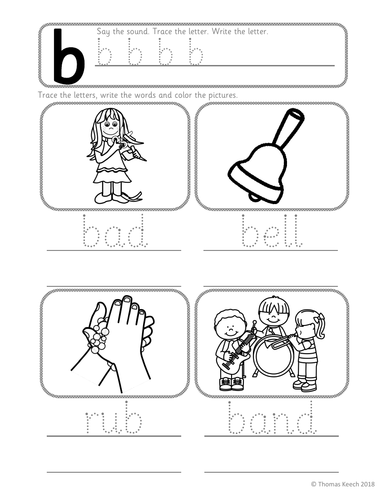 Jolly Phonics Letter B Worksheet