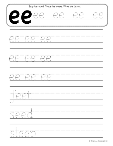 Phonics Worksheets, Lesson Plan, Flashcards - Jolly Phonics Letter ee ...