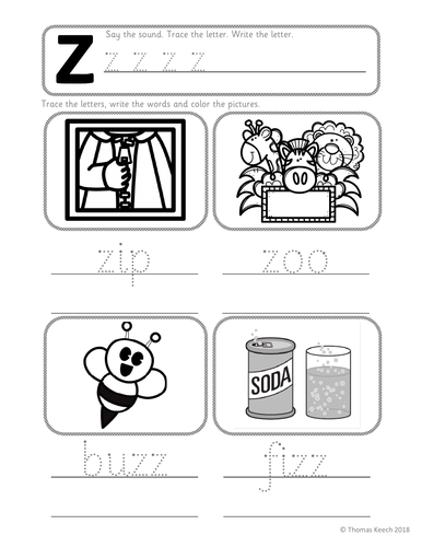 phonics worksheets lesson plan flashcards jolly phonics letter z lesson pack teaching resources