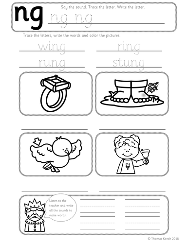 phonics worksheets lesson plan flashcards jolly phonics letter ng lesson pack teaching resources