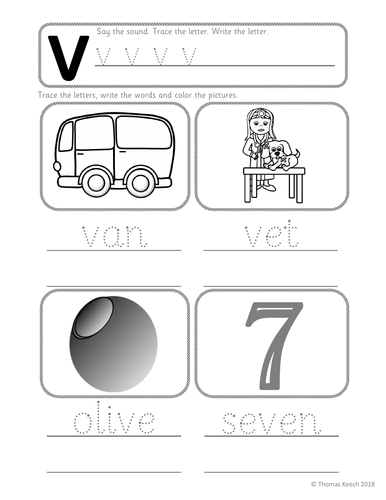 phonics worksheets lesson plan flashcards jolly phonics letter v