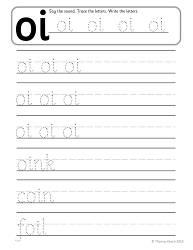 phonics worksheets lesson plan flashcards jolly phonics letter oi