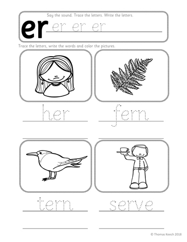 phonics worksheets lesson plan flashcards jolly phonics letter er lesson pack teaching resources