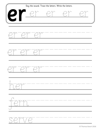 phonics worksheets lesson plan flashcards jolly phonics letter er lesson pack teaching resources