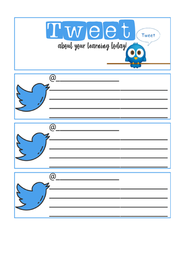 Tweet template Teaching Resources