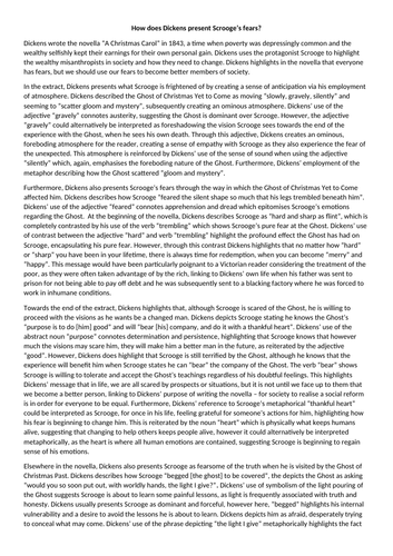 A christmas carol gcse essay example image