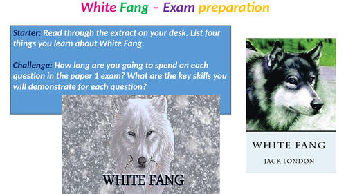 AQA Language Paper 1 - White Fang and Tutankhamun walk-through (4 lessons)