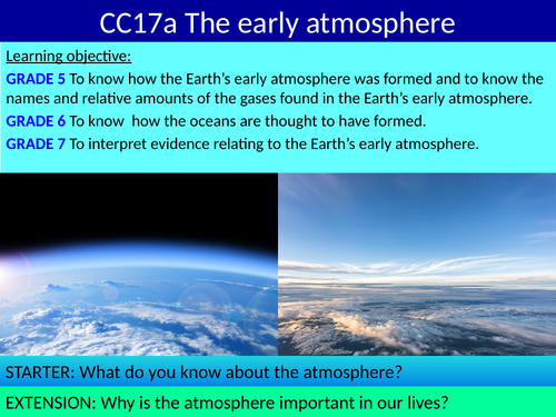 EDEXCEL GCSE Science 9-1 - Chemistry - CC17 Earth & atmospheric Sciences