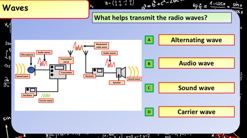 £1 Only Ks4 Aqa Gcse Physics Sciencewaves Multiple Choice Revision Questions Teaching Resources 8477