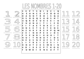 numbers 1 20 in french teaching resources