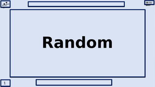 Randomisation in Python