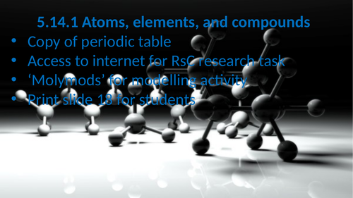 5.14.1 Atoms, elements, and compounds (AQA 9-1 Synergy)