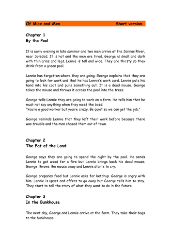EAL: Of Mice and Men | Teaching Resources