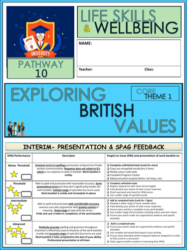 British Values Work Booklet - PSHE | Teaching Resources