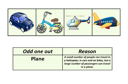 Transport. Odd one out game.