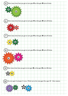 MATHS - GEARS - TURNING (simple DIVISION/MULTIPLCATION ) by daward72