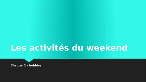 Les activités du weekend flashcard activities