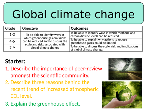 NEW AQA GCSE (2016) Chemistry  - Global Climate Change