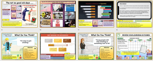 Nicotine + Smoking PSHE Lesson | Teaching Resources