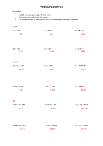 multiplying-and-dividing-decimals-with-answers-teaching-resources