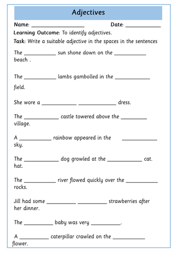 Adjectives Worksheets | Teaching Resources