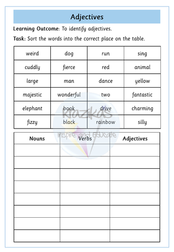 Adjectives Workbook / Worksheets | Teaching Resources