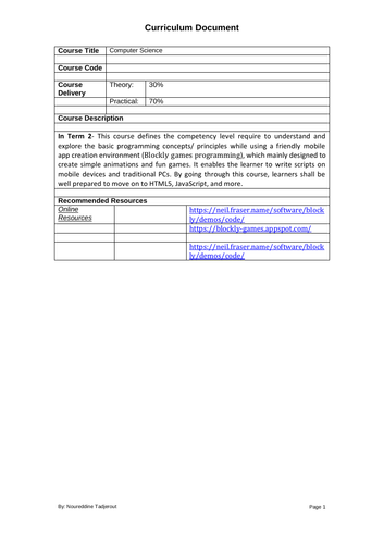Curriculum Computer Science for Year 6 ( Computational thinking and ...
