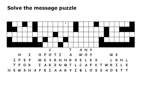 Solve the fallen phrase message puzzle from Anne Frank