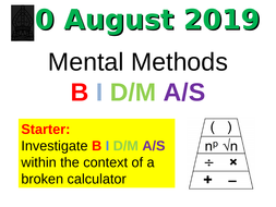 year 7 and 8 ks3 mathematics bidmas resource bundle