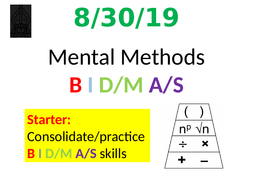 year 7 and 8 ks3 mathematics bidmas resource bundle