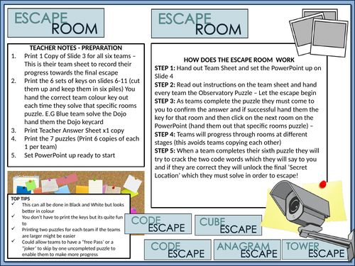 GCSE Maths Escape Room | Teaching Resources
