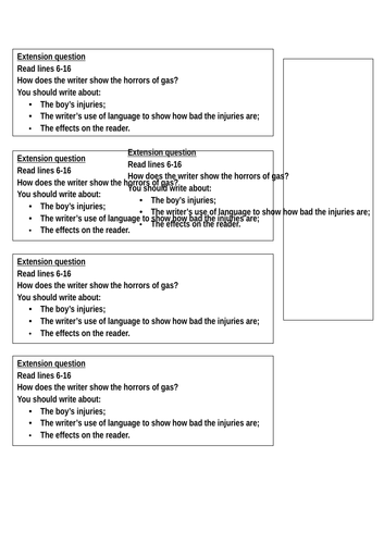 GCSE Language Eduqas 20th C Reading skills AO2 using an extract from ...
