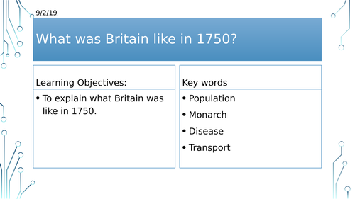 Year 8: What was Britain like in 1750?