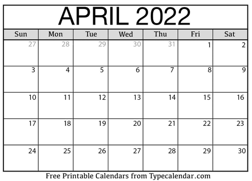 april 2022 calendar teaching resources