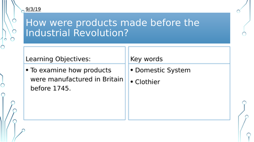 Year 8: The Domestic System