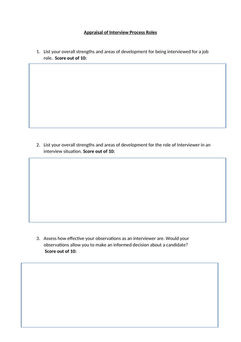 BTEC Level 3 Business Unit 8: Recruitment and Selection Process - C1 Review and Evaluation