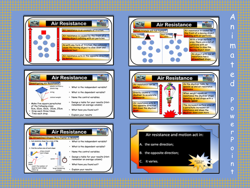 Forces Air Resistance Ks3 Teaching Resources 5512