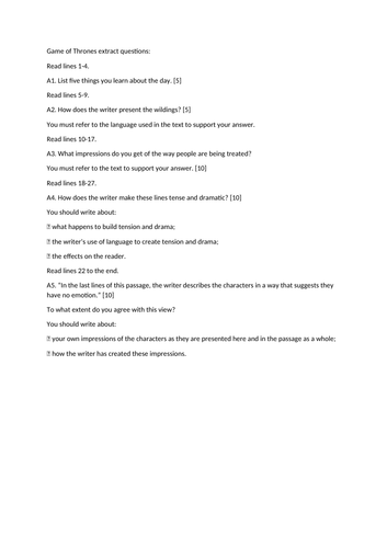 EDUQAS GCSE English Language Paper 1 exam papers | Teaching Resources
