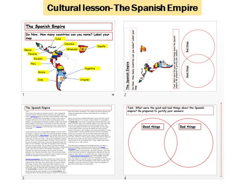 Spanish culture lessons- The Spanish Empire, Christopher Columus ...