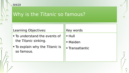 Year 8/9: Why is the Titanic so famous?