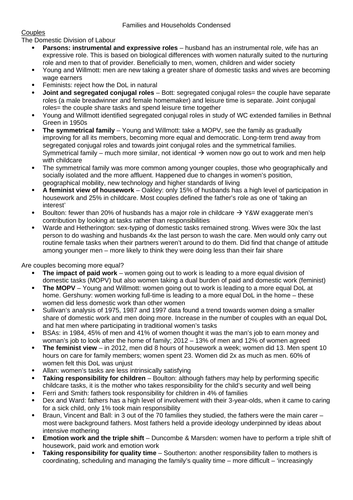 AQA A Level Sociology: Families and Households | Teaching Resources