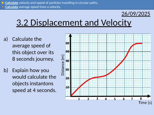 OCR AS level Physics: Displacement and Velocity