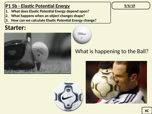 KS4 GCSE Physics AQA P1 5b Elastic Energy Lesson Bundle | Teaching ...