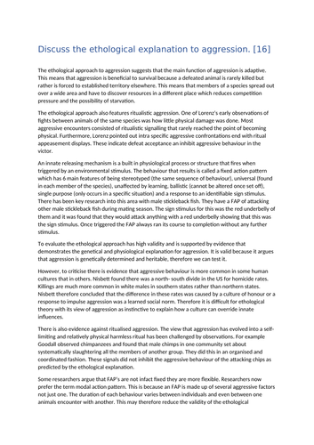 Aggression essay picture