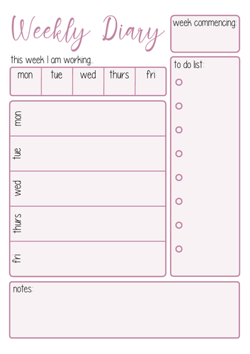Teachers Diary Diary For Supply Teachers Teaching Resources