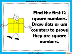 square numbers year 5 teaching resources