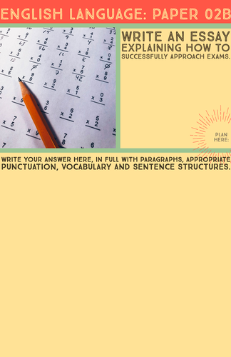 AQA English Language Section B Writing Tasks: Papers 01 & 02 (Home ...