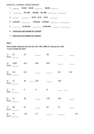 number sequences with answers teaching resources